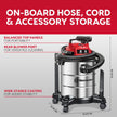 Vacmaster VOC508S 1101 5-Gal 4 Peak HP Stainless Steel Wet/Dry Vac Red 🍁 All In One Marketplace Canada