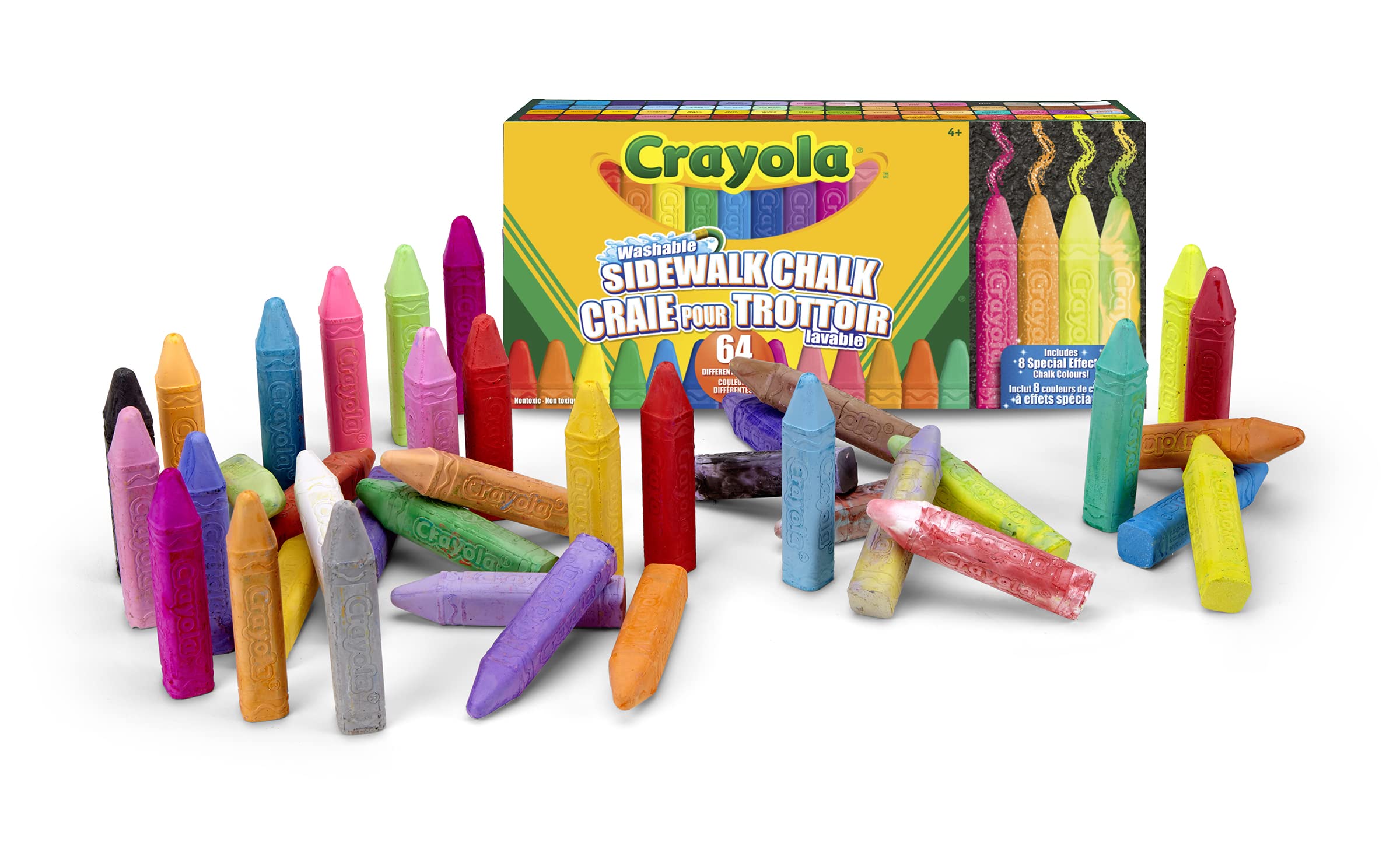 Crayola Ultimate Washable Chalk Collection (64ct), Bulk Outdoor Sidewalk Chalk for Kids, Outdoor Activities & Spring Crafts, Gifts for Kids 🍁 All In One Marketplace Canada