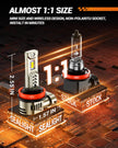 SEALIGHT 2026 Brightest H11 9005 LED Headlight Bulb Combo, 160,000LM 1200% Brighter, 6500K Cool White, 1:1 Halogen Size Wireless HB3 H9 Headlight Bulbs, Plug and Play Halogen Replacement, Pack of 4 🍁 All In One Marketplace Canada