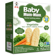Want-Want Baby Mum-Mum Rice Rusks, Vegetable, Gluten Free, Allergen Free, Non-GMO, Rice Teether Cookie for Teething Infants, 50gms, 24 Rusks per box - Case pack of 6 🍁 All In One Marketplace Canada