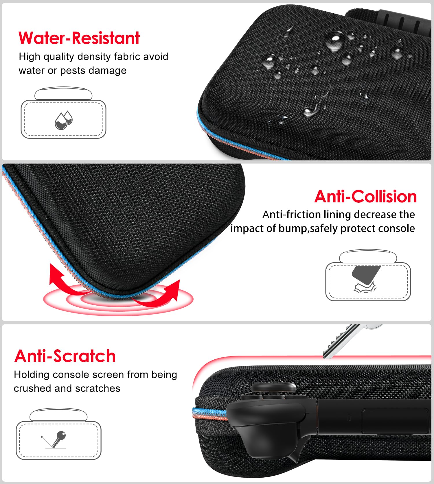 ivoler Carrying Case for Nintendo Switch 2 (2025 Model), Portable Hard Shell Pouch Carrying Travel Game Bag for Switch 2 Accessories Holds 12 Game Cartridge, Black 🍁 All In One Marketplace Canada