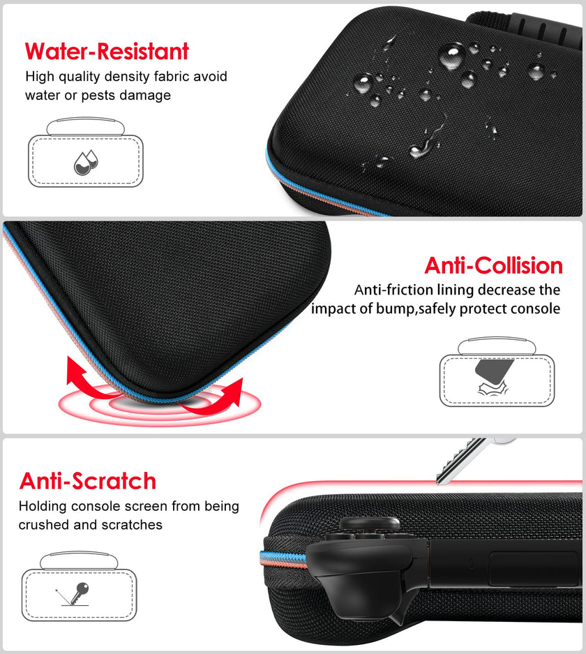 ivoler Carrying Case for Nintendo Switch 2 (2025 Model), Portable Hard Shell Pouch Carrying Travel Game Bag for Switch 2 Accessories Holds 12 Game Cartridge, Black 🍁 All In One Marketplace Canada