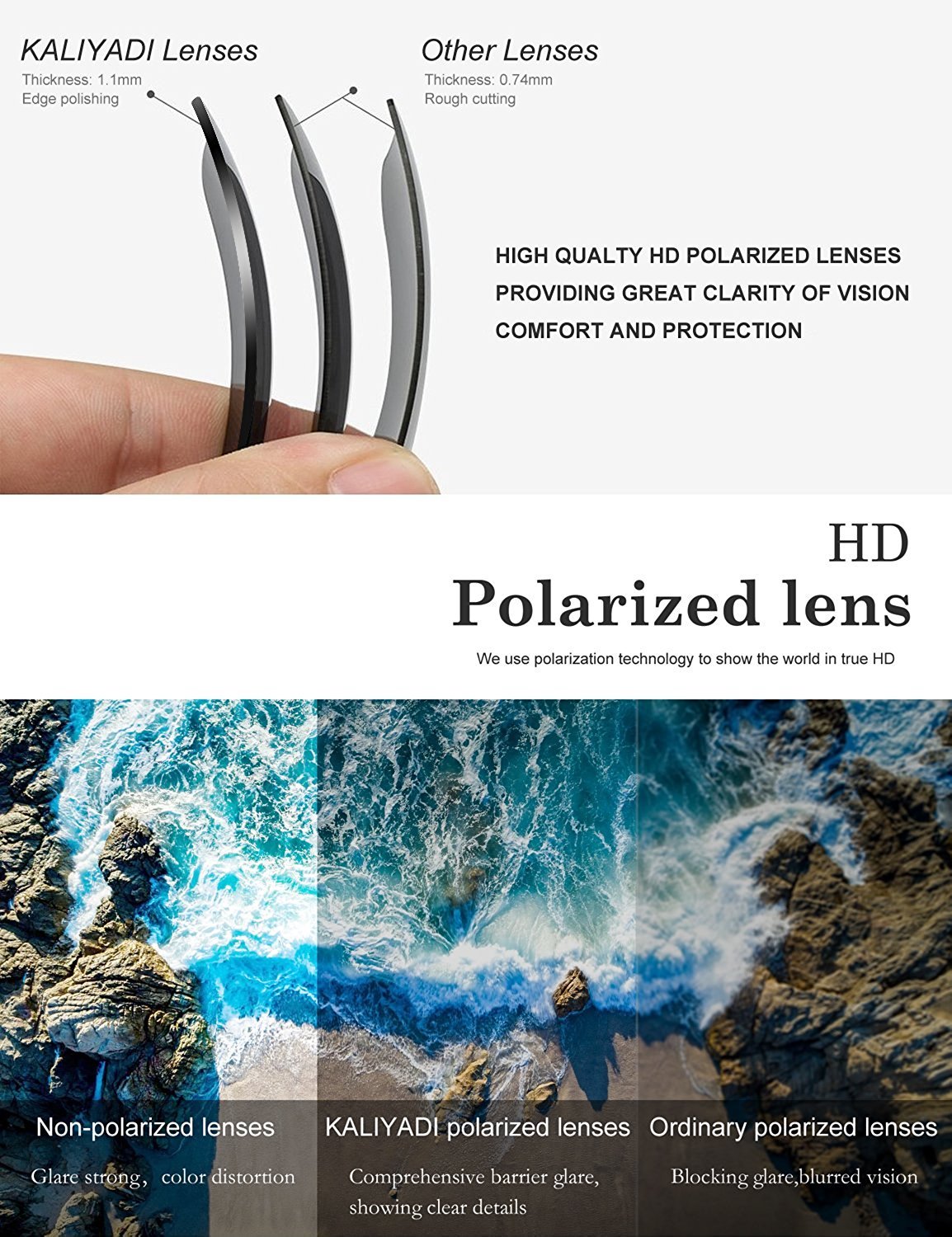 KALIYADI Classic Aviator Sunglasses for Men Women Driving Sun glasses Polarized Lens UV Blocking (3 Pack) 58mm 🍁 All In One Marketplace Canada