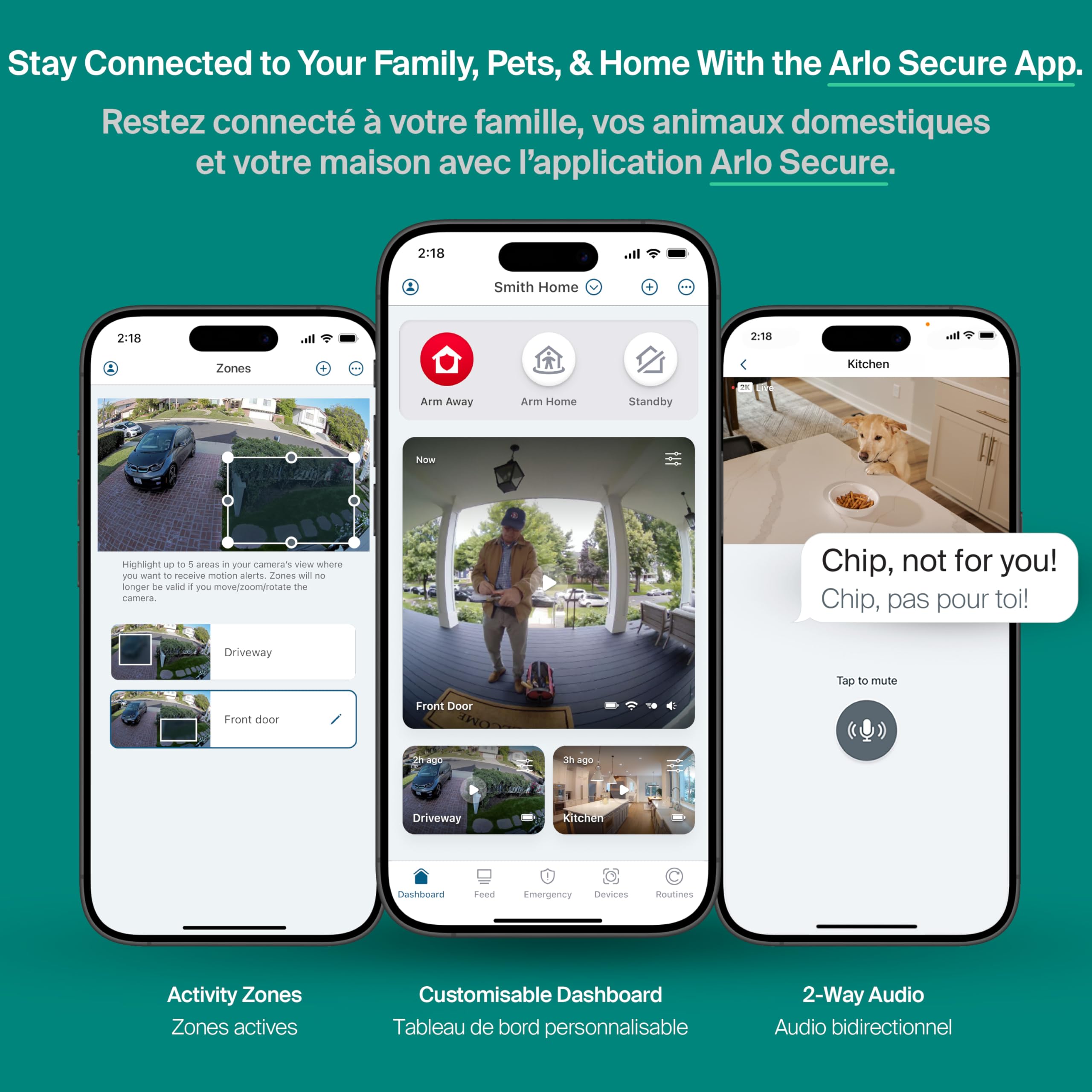Arlo Essential Security Camera 2K (3rd Gen, 2025 Release) - Wireless Outdoor Camera, Battery Power, Person Recognition, Package Detection, Animated Preview, 1-Month Trial of Secure Plan, 2 Cam, White 🍁 All In One Marketplace Canada