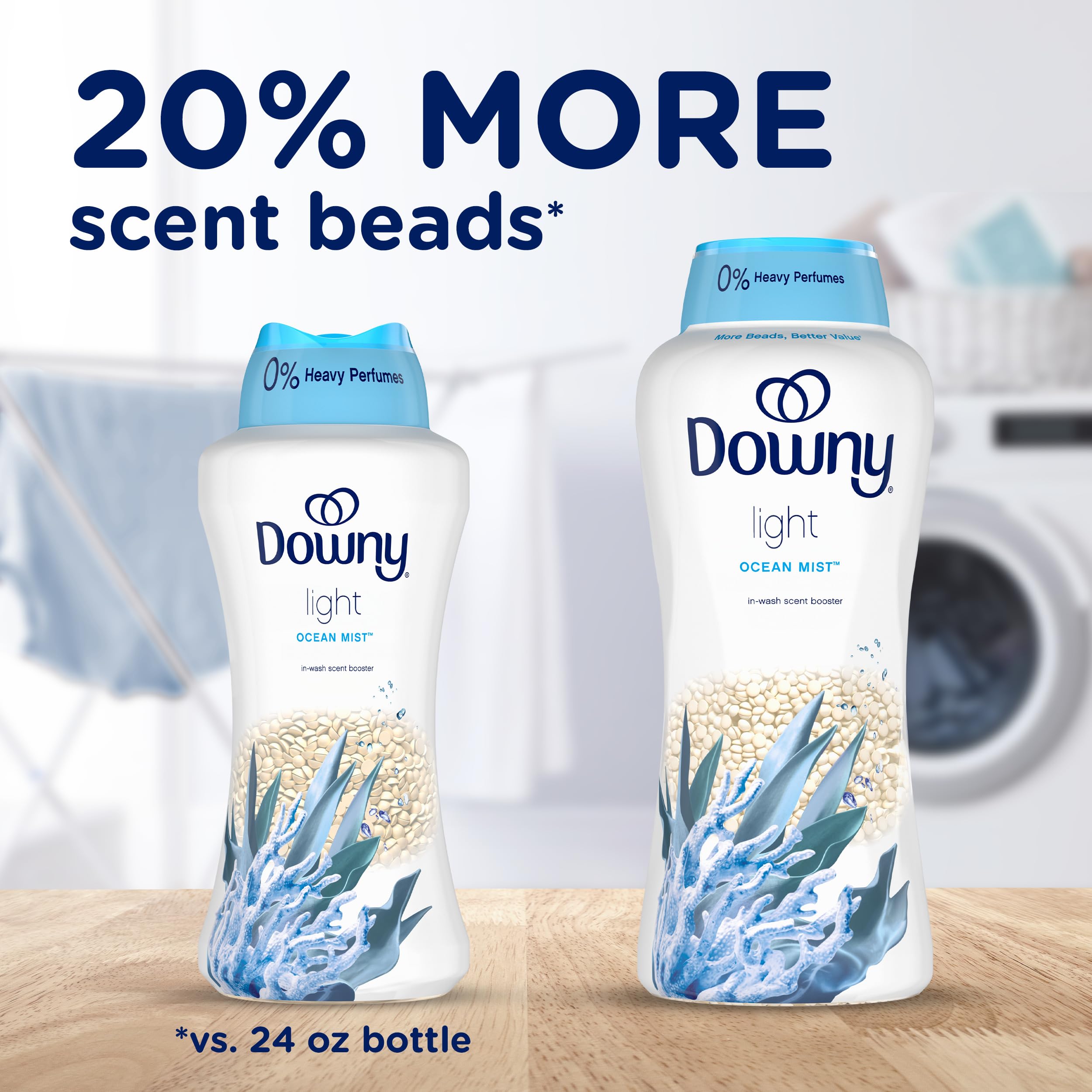 Downy Light Laundry Scent Booster Beads, Ocean Mist Scent, In-wash fabric beads designed to be gentle with a light boost of scent, No Heavy Perfumes, 853 Grams 🍁 All In One Marketplace Canada