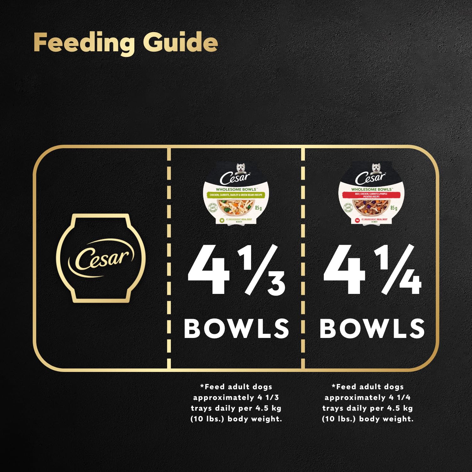 CESAR Wholesome Bowls Adult Wet Dog Food, Chicken Flavour, 85g (6 Pack) 🍁 All In One Marketplace Canada