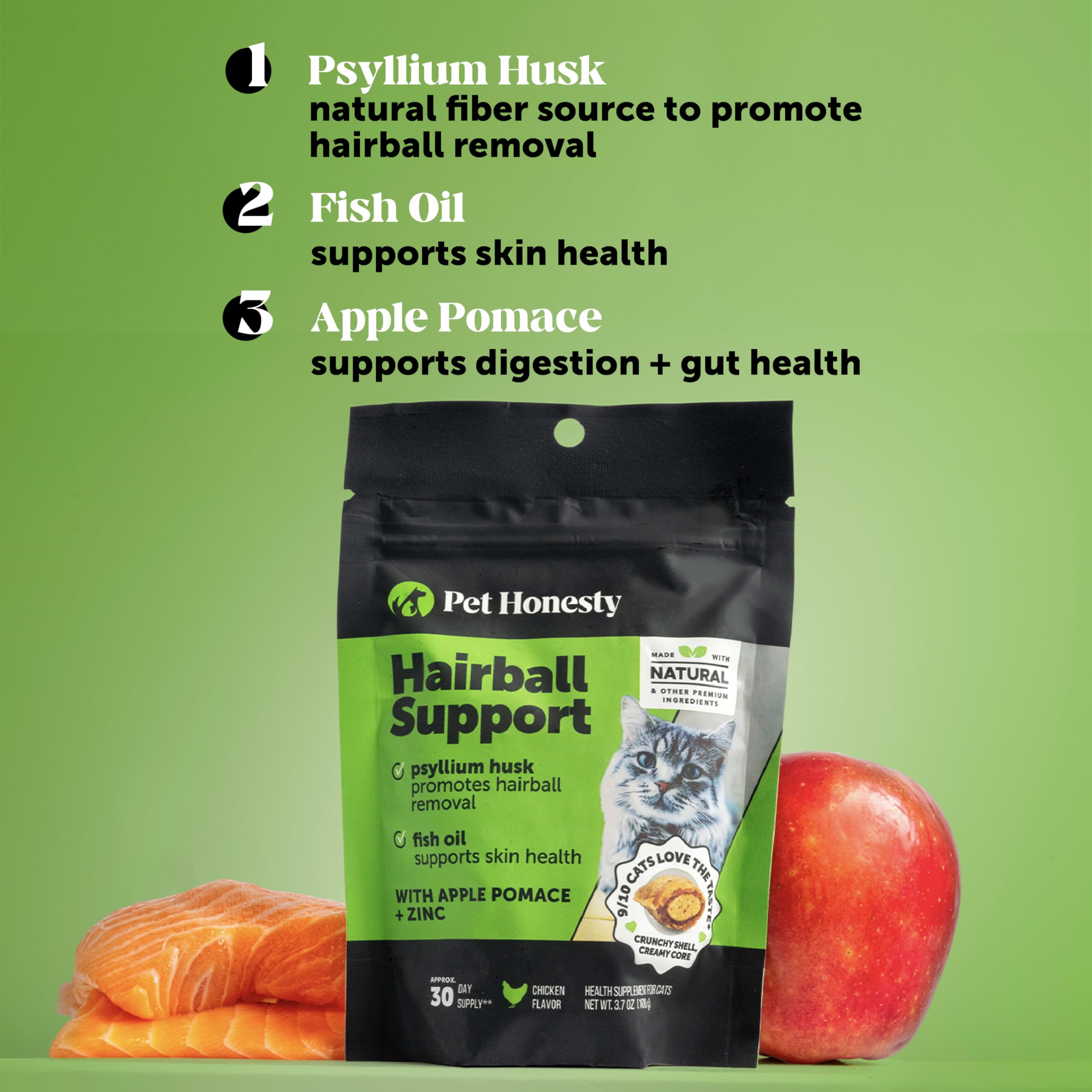 Cat Hairball Support Crunchy & Creamy Chews, Hairball Remedy Treats, Cat Furball Treatment, Supports Skin & Coat, Vitamins for Digestion, Chicken (30-Day Supply) 🍁 All In One Marketplace Canada