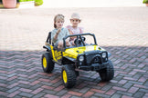 Voiture électrique pour enfant 2 places RAIDER, style Jeep, 24V, avec télécommande et roues arrière, modèle 2025.