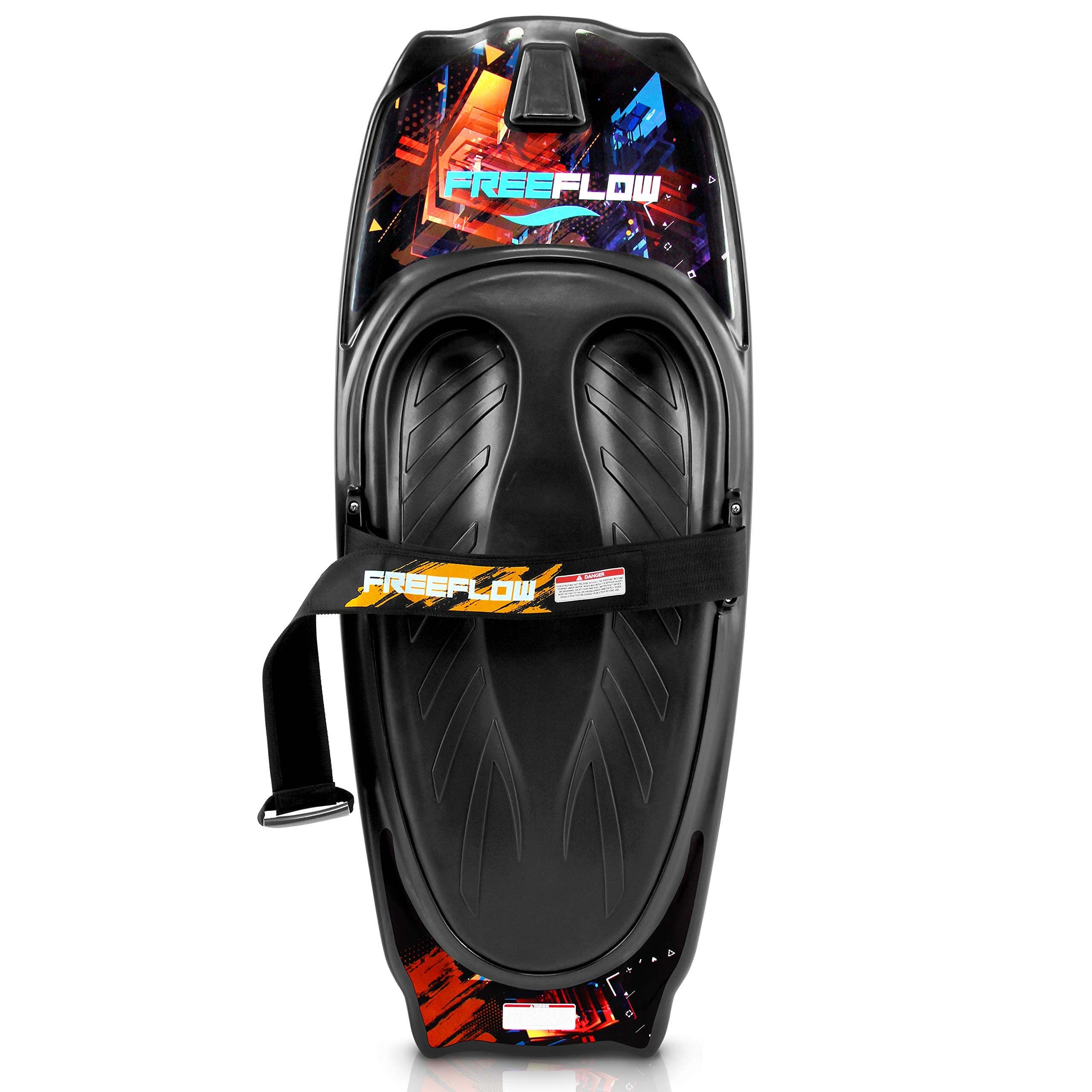 Water Sport Kneeboard with Hook for Kids & Adults, Kneeboard with Strap for Boating, Waterboarding, Kneeling Boogie Boarding, Knee Surfing, (SLKB20), Black/red 🍁 All In One Marketplace Canada