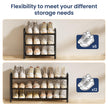 ENJOYBASICS Expandable Metal Shoe Racks for Closet, 3 Tier Adjustable Shoe Organizer Shelf, Black Free Standing Rack Storage for Entryway 🍁 All In One Marketplace Canada