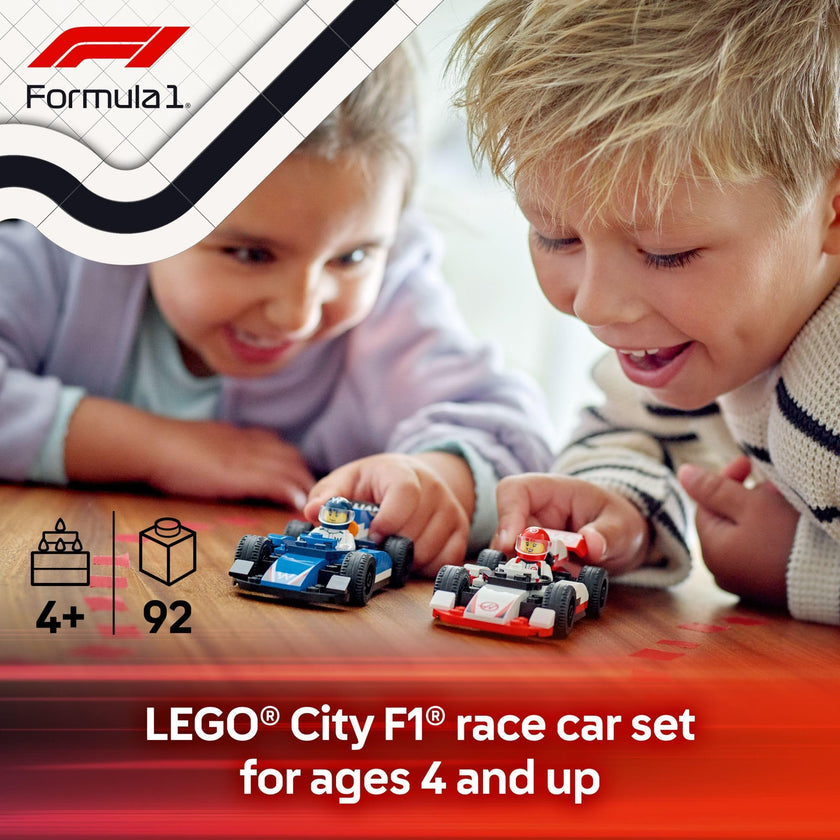 LEGO City F1 Williams Racing & Haas F1 Race Car Toys - Car Building Toy Set for Kids, Boys and Girls, Ages 4+ - F1 Preschool Toy for Fans - Gift Idea for Birthdays - 60464 🍁 All In One Marketplace Canada