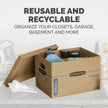 Bankers Box SmoothMove Moving Boxes with No-Tape Assembly, Lift -Off Lids And Easy-Carry Handles, 10