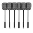 MR.SIGA Heavy Duty Long Handle Fly Swatter, Black, 6 Pack 🍁 All In One Marketplace Canada