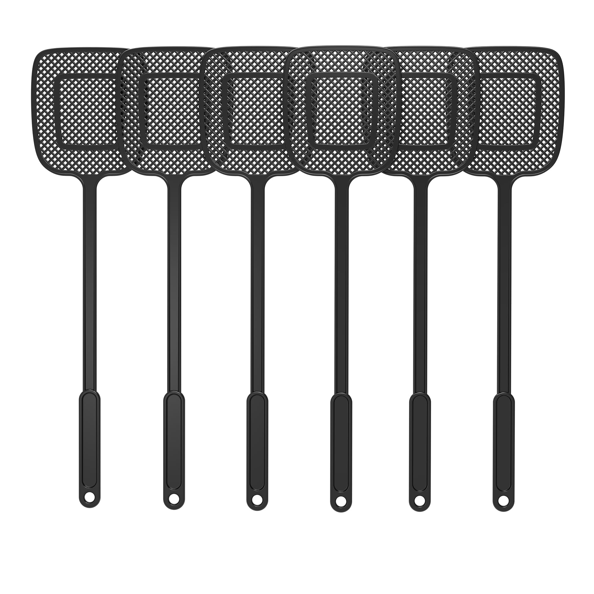 MR.SIGA Heavy Duty Long Handle Fly Swatter, Black, 6 Pack 🍁 All In One Marketplace Canada