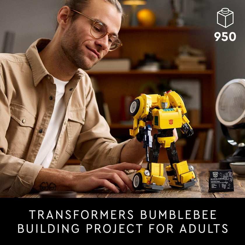 LEGO Icons Transformers Bumblebee Action Figure, Collectible Robot Gift for Adults, Movie Themed Model Building Set for Sci-Fi Enthusiasts and Transformers Fans, Converts to Vehicle Mode, 10338 🍁 All In One Marketplace Canada