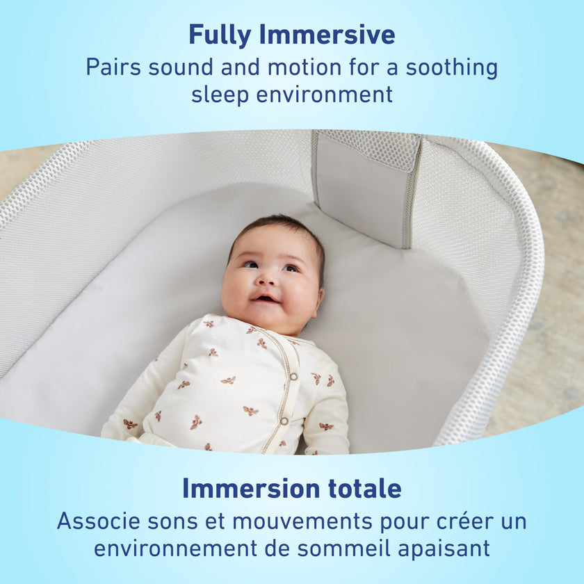 Graco SmartSense Soothing Baby Bassinet & Rocker with Cry Detection Technology, Includes 100% Organic Cotton Sheet, Luna 🍁 All In One Marketplace Canada