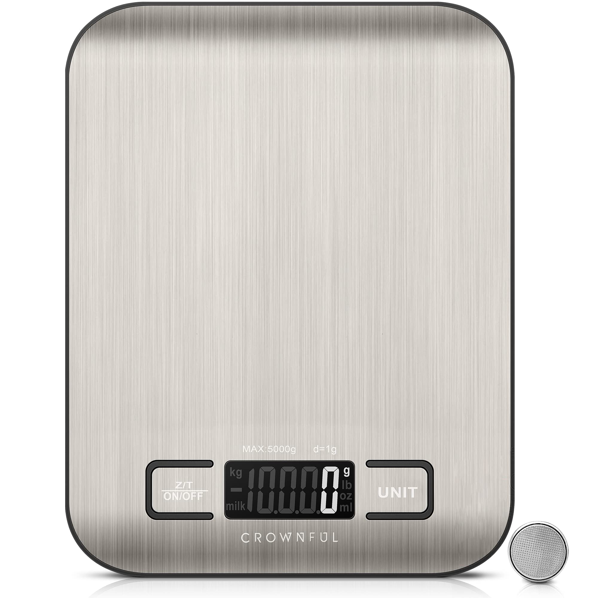 CROWNFUL Food Scale, 11lb Digital Kitchen Scales Weight Ounces and Grams for Cooking and Baking, 6 Units with Tare Function (Battery Included) 🍁 All In One Marketplace Canada