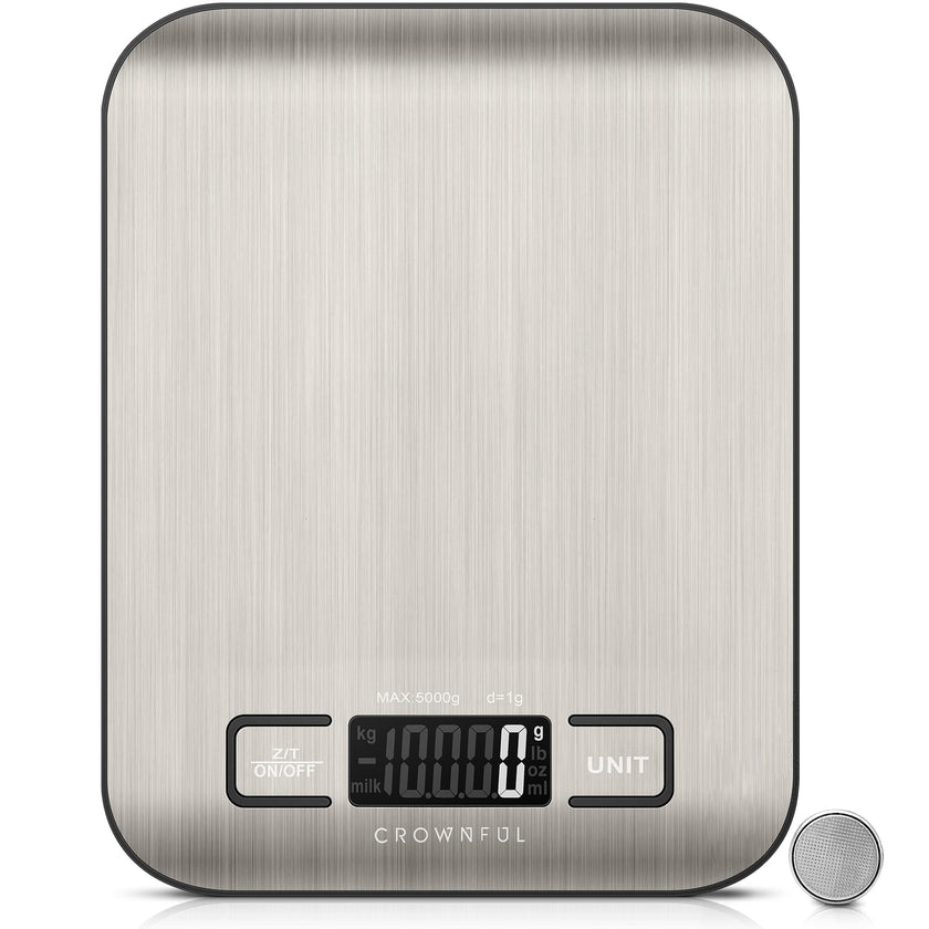 CROWNFUL Food Scale, 11lb Digital Kitchen Scales Weight Ounces and Grams for Cooking and Baking, 6 Units with Tare Function (Battery Included) 🍁 All In One Marketplace Canada