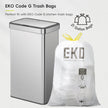 EKO Nova Sensor Trash Can, 21 Gallon/80 Liter Stainless Steel Rectangular Touchless Motion Sensor Trash Can, Matte Metallic 🍁 All In One Marketplace Canada