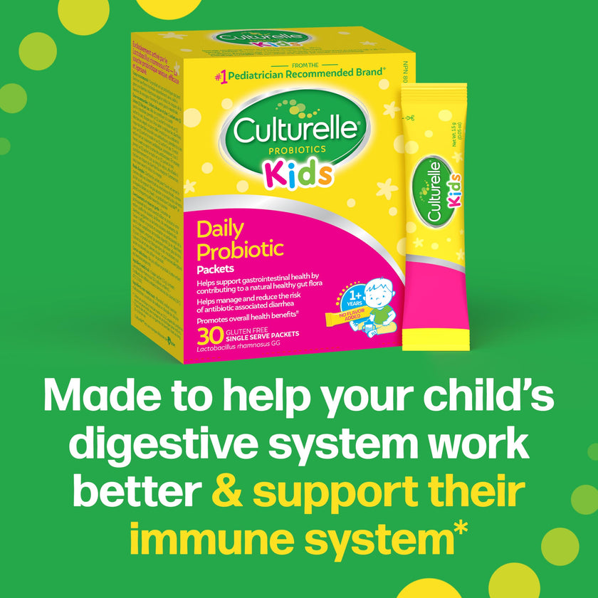 Culturelle Kids Daily Probiotic Packets for Kids | With 100% Naturally Sourced Lactobacillus GG Strain †††††† | Most Clinically Studied Probiotic | Pediatrician Recommended † | 30 Count Packets 🍁 All In One Marketplace Canada