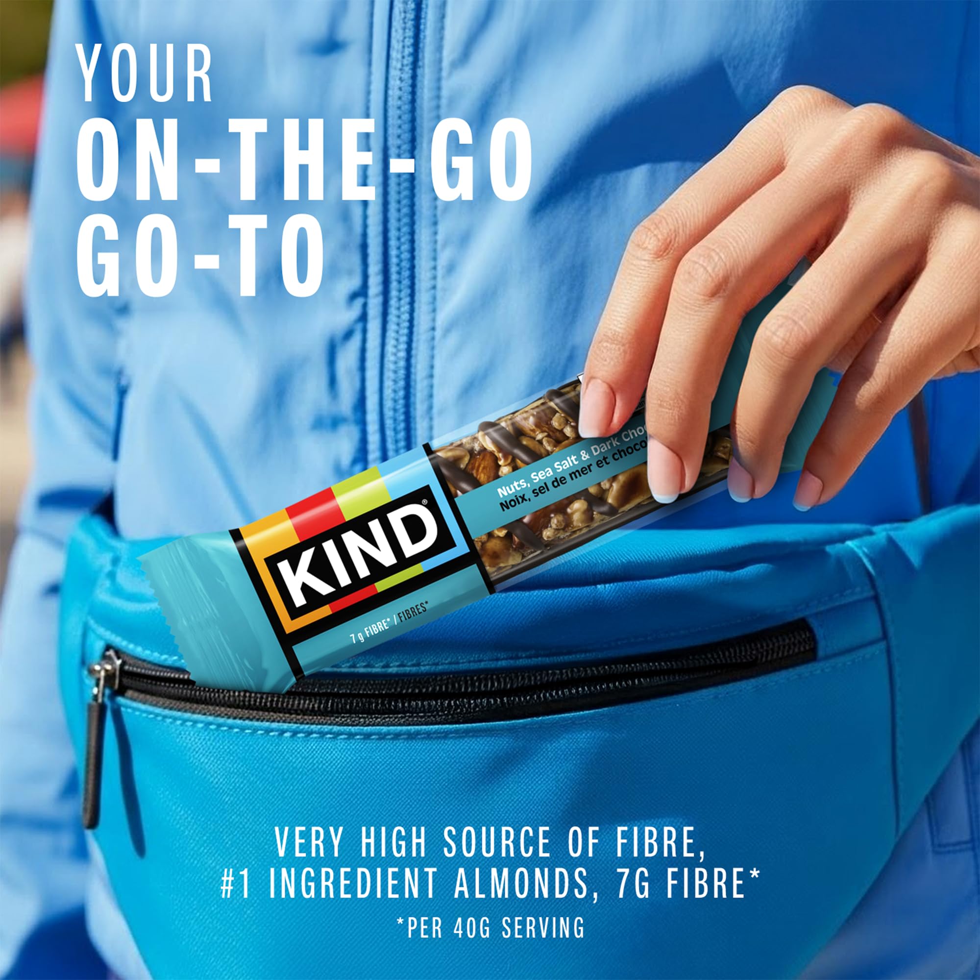 KIND Healthy Snacks Bars, Nuts, Sea Salt, & Dark Chocolate, Gluten Free, Low Sugar, High Fiber Snacks, 6g Protein, 12 Count 🍁 All In One Marketplace Canada