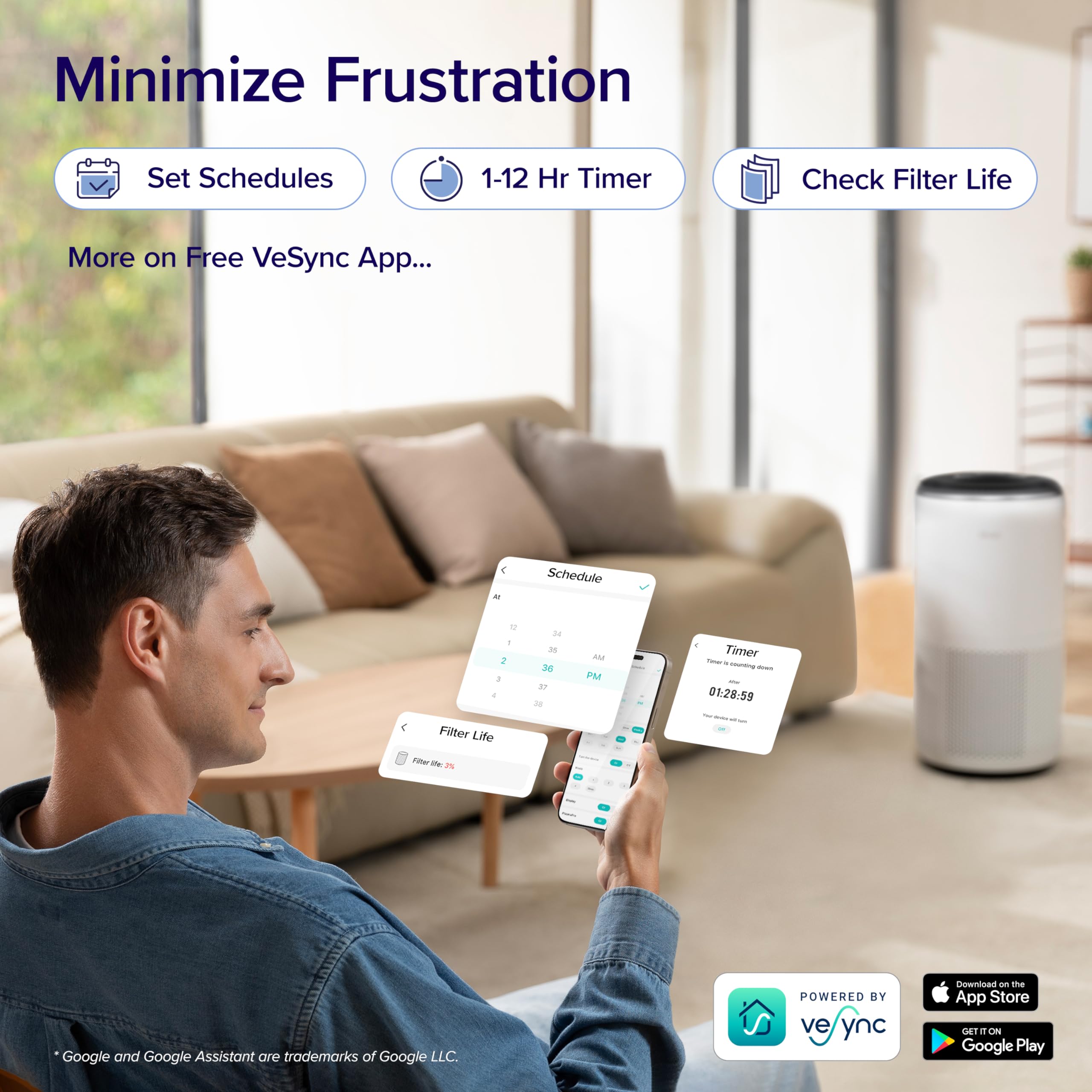 Levoit Smart Air Purifiers for Large Room Home Up to 1733 Ft², Core 400S-P 🍁 All In One Marketplace Canada