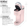 Keurig K-Mini Single Serve K-Cup Pod Coffee Maker, Featuring An Ultra-sleek Design, Dusty Rose 🍁 All In One Marketplace Canada