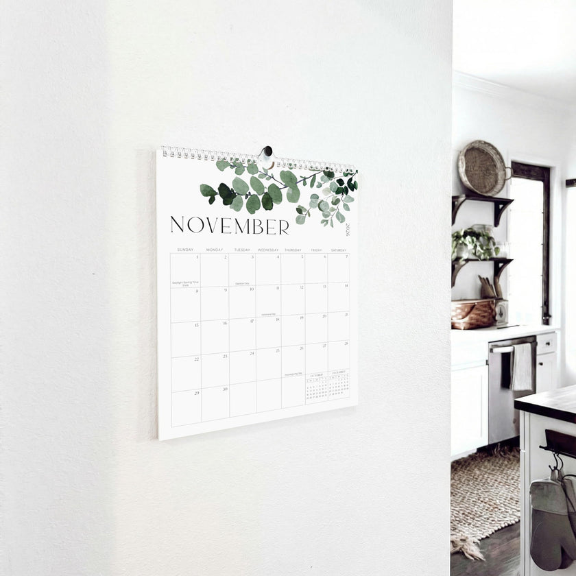 Aesthetic 2026-2027 Wall Calendar - Runs from January 2026 Until July 2027 - The Perfect Modern Greenery Calendar Planner for Easy Organizing 🍁 All In One Marketplace Canada