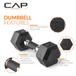 CAP Barbell 10 LB Coated Hex Dumbbell Weight Pair with Padded Grip 🍁 All In One Marketplace Canada