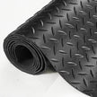 VEVOR Diamond-Plate Rubber Flooring Roll, 3 mm x 4 ft x 8 ft Garage Floor Mat, SBR Rubber Flooring Roll, Easy to Clean, Diamond Plate Mat for Under Cars, Garage Industry Gym, Black 🍁 All In One Marketplace Canada