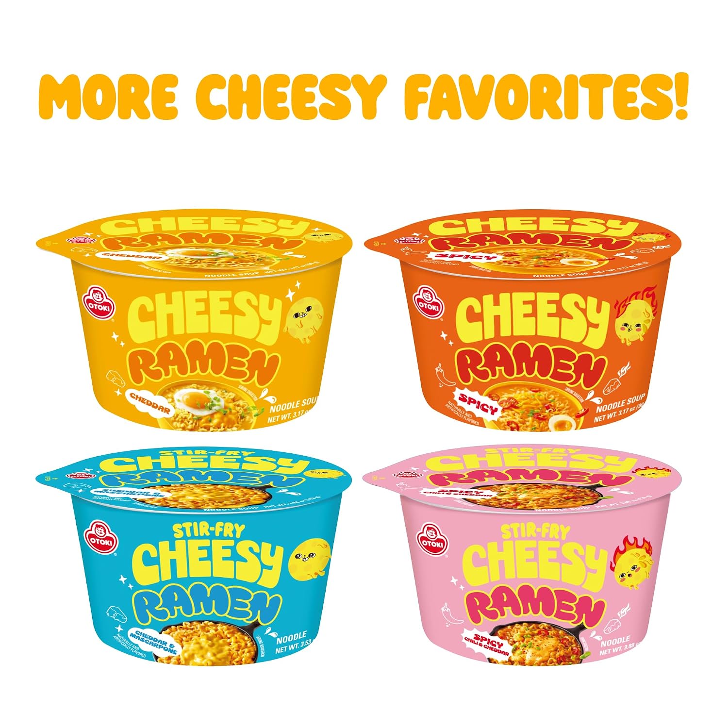 Ottogi Cheesy Stir-Fry Cheddar & Mascarpone Ramen Bowl (90G) [Best Before Date: 2027.04.06]
