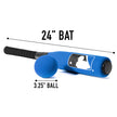 Franklin Sports MLB Kids Foam Baseball Bat + Ball Set - Jumbo Oversize Toy Bat + Foam Ball for Kids + Toddlers - Blue - 24