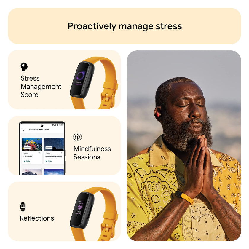 Google Fitbit Inspire 3 - Health and Fitness Tracker - Morning Glow / Black 🍁 All In One Marketplace Canada