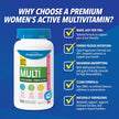 Progressive Advanced Daily Multivitamin for Active Women, with DIM, Chastetree, Maca, and Ashwagandha. Supports Immune Health, Healthy Estrogen Balance, and Energy, 100% Complete, Canadian-Made, 120 Count 🍁 All In One Marketplace Canada