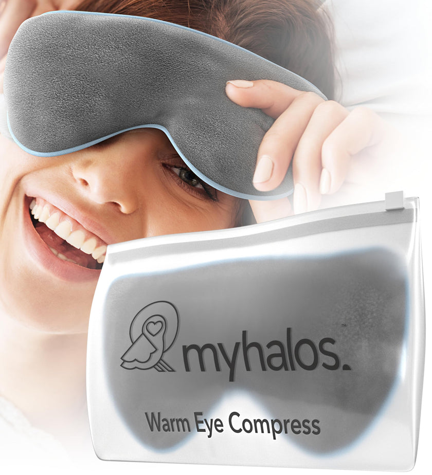 MyHalos® Microwave Activated Moist Heat Eye Compress for Dry Eyes and Stye Treatment - Heated Eye Mask for Dry Eyes -Our Dry Eye Therapy Mask Relives Blepharitis & Pink Eye -Warm Compress for Eyes 🍁 All In One Marketplace Canada