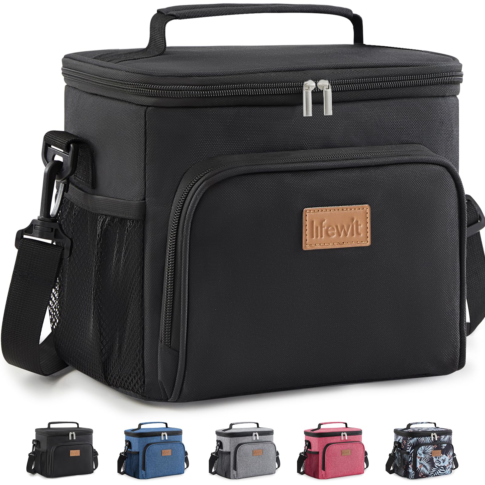 Lifewit Insulated Lunch Bag for Men, Reusable Lunch Box Women, Portable Cooler Freezable Soft Tote Bag Leakproof with Adjustable Shoulder Strap for Adult/Kid for Work/Picnic/School,Black 9L 🍁 All In One Marketplace Canada
