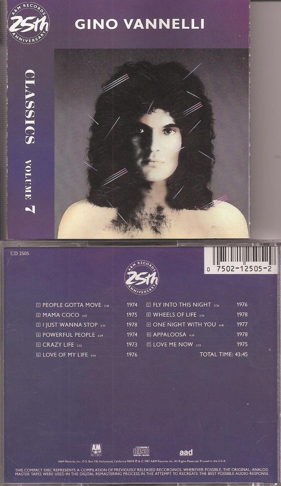 Gino Vannelli / Classics Volume 7 - CD (Used)