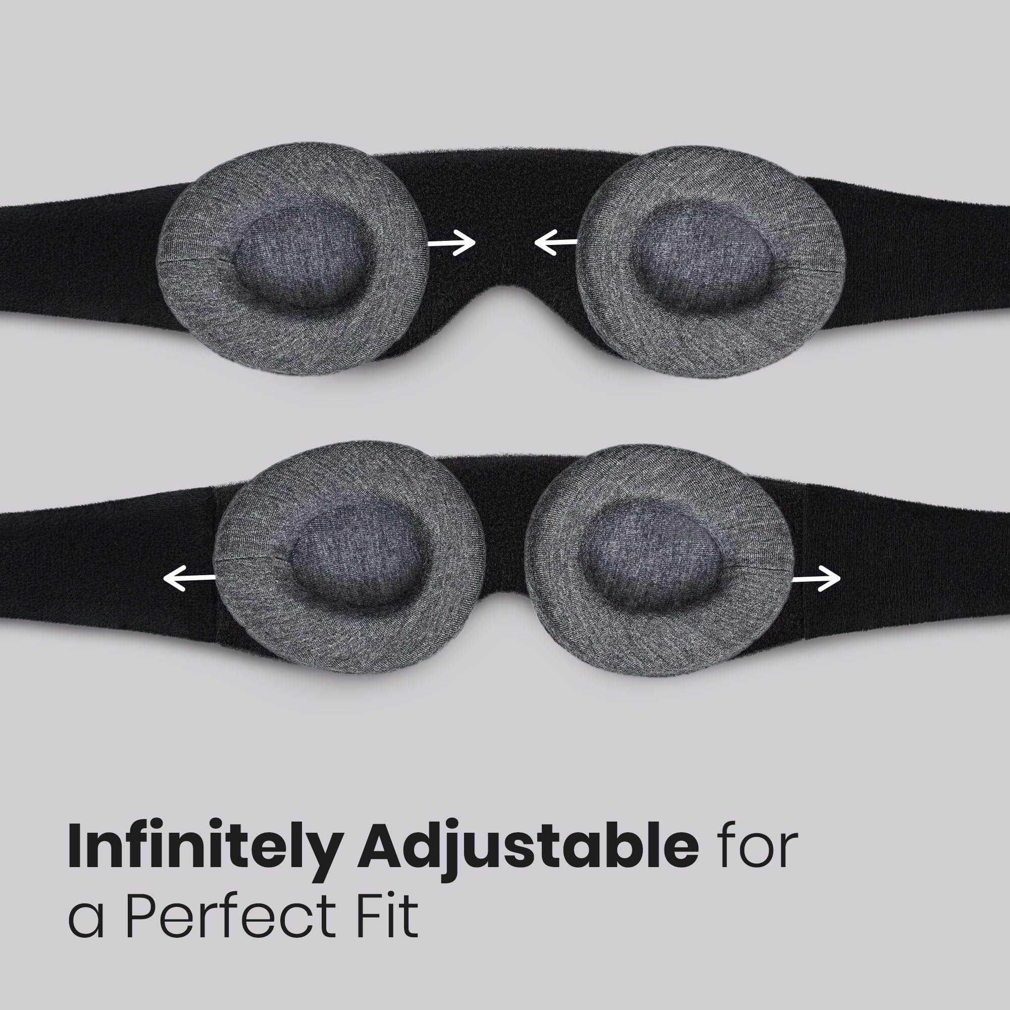 Manta Original Sleep Mask - Maximum Blackout Sleep Mask for Deep Sleep, Adjustable with Detachable Eye Cups, Zero Eye Pressure for Back & Belly Sleepers, Ideal for Travel, Shift Work & Daytime Sleep 🍁 All In One Marketplace Canada