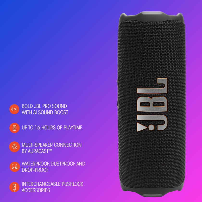 JBL Flip 7 - Portable Waterproof and Drop-Proof Speaker - Funky Black 🍁 All In One Marketplace Canada