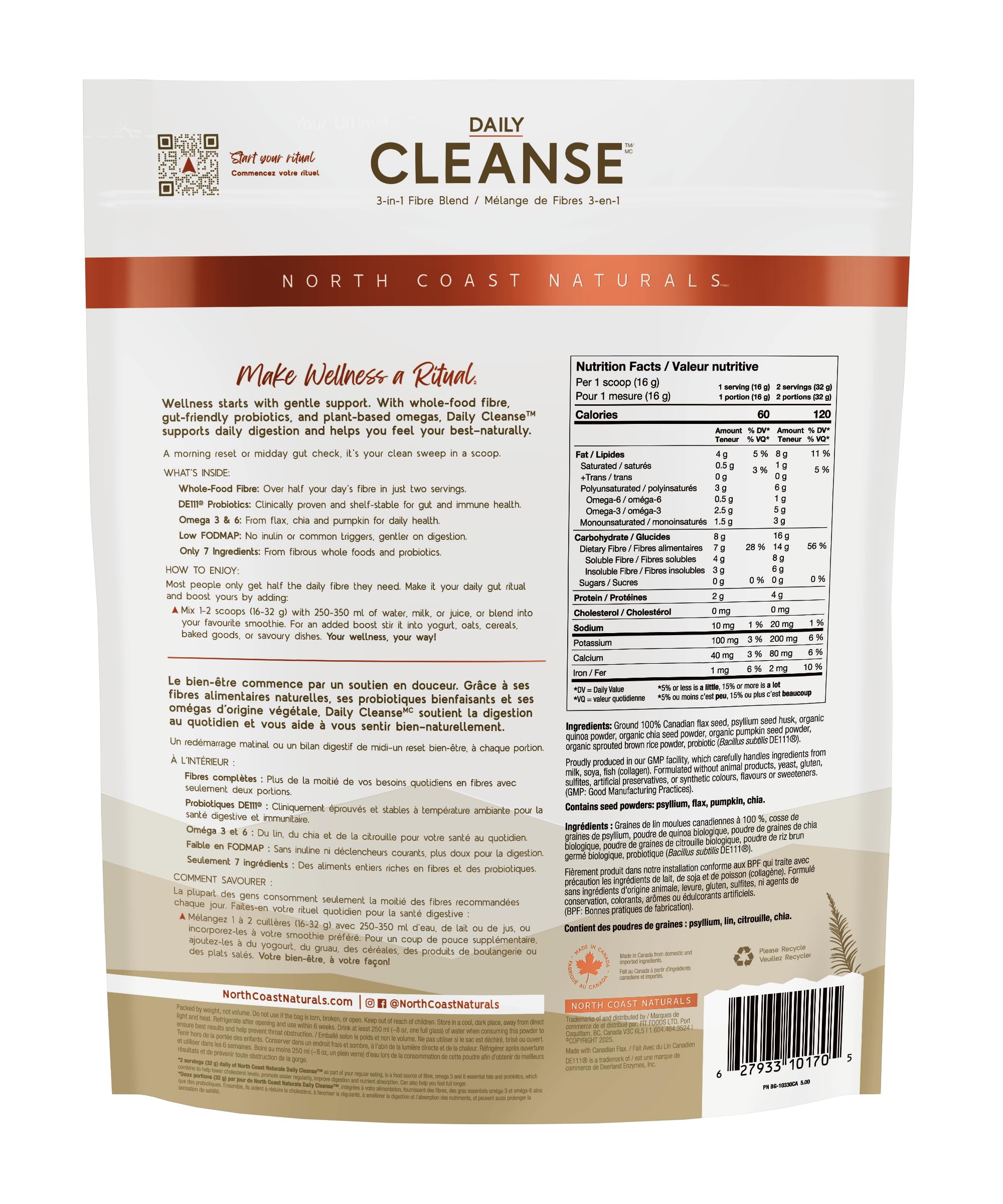 North Coast Naturals Ultimate Daily Cleanse with Superior Fibre (1 kg (pack of 1)) 🍁 All In One Marketplace Canada