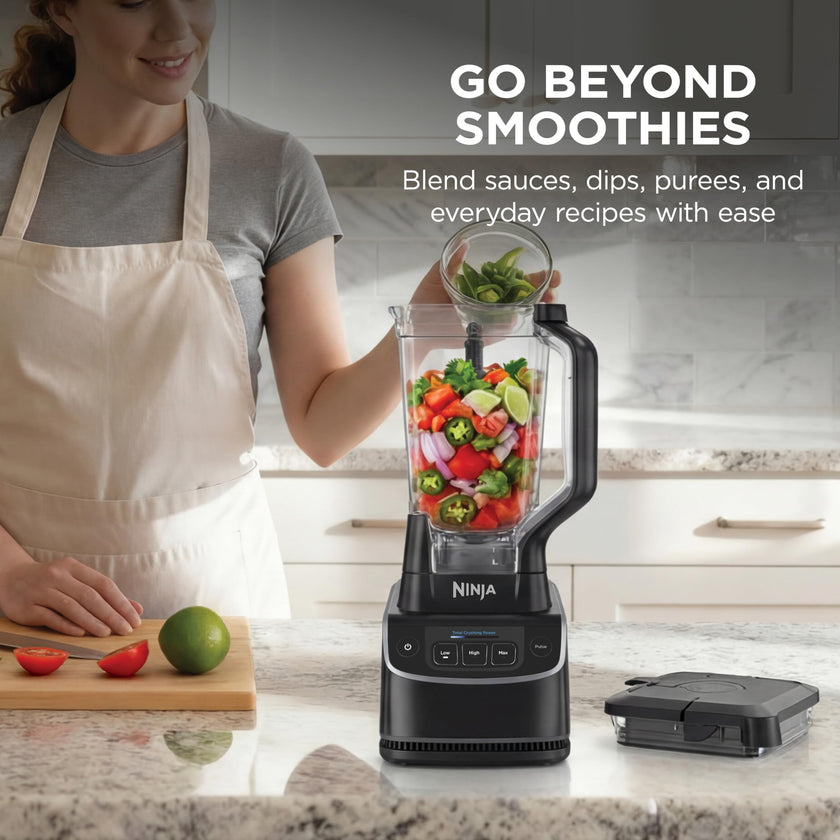 Ninja UltraCrush Professional Blender, 1000W, XL 72-oz.* Pitcher, Total Crushing® Technology, 3 Manual Speeds for Ice Crushing, Smoothies, Sauces & More, Full-Size Blender, Black, BP201C 🍁 All In One Marketplace Canada