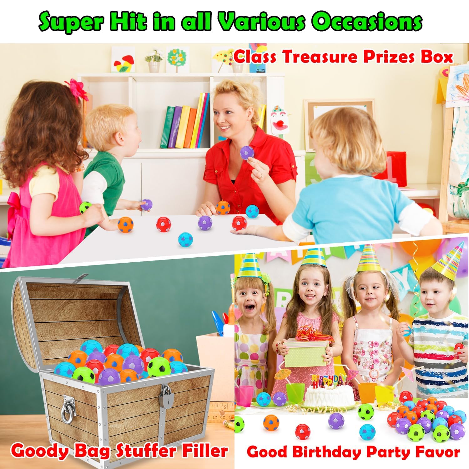 40 Pcs Mini Soccer Fidget Toy, Mini Spinner Balls Bulk Party Favor Toys for Kids 4-8, Goodie Bag Stuffers Sensory Classroom Class Treasure Carnival Bulk for Boys Girls Toddler 3 4 5 6 7 8 Years Old 🍁 All In One Marketplace Canada