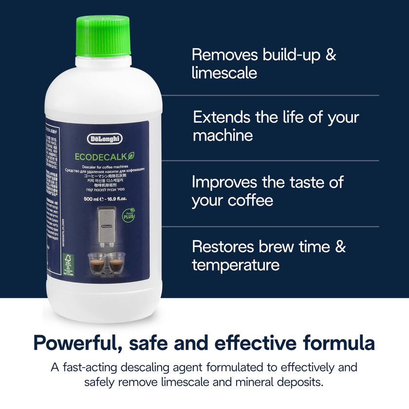 De'Longhi EcoDecalk Descaler, Eco-Friendly Universal Descaling Solution for Coffee & Espresso Machines, 16.90 oz (5 uses) 🍁 All In One Marketplace Canada