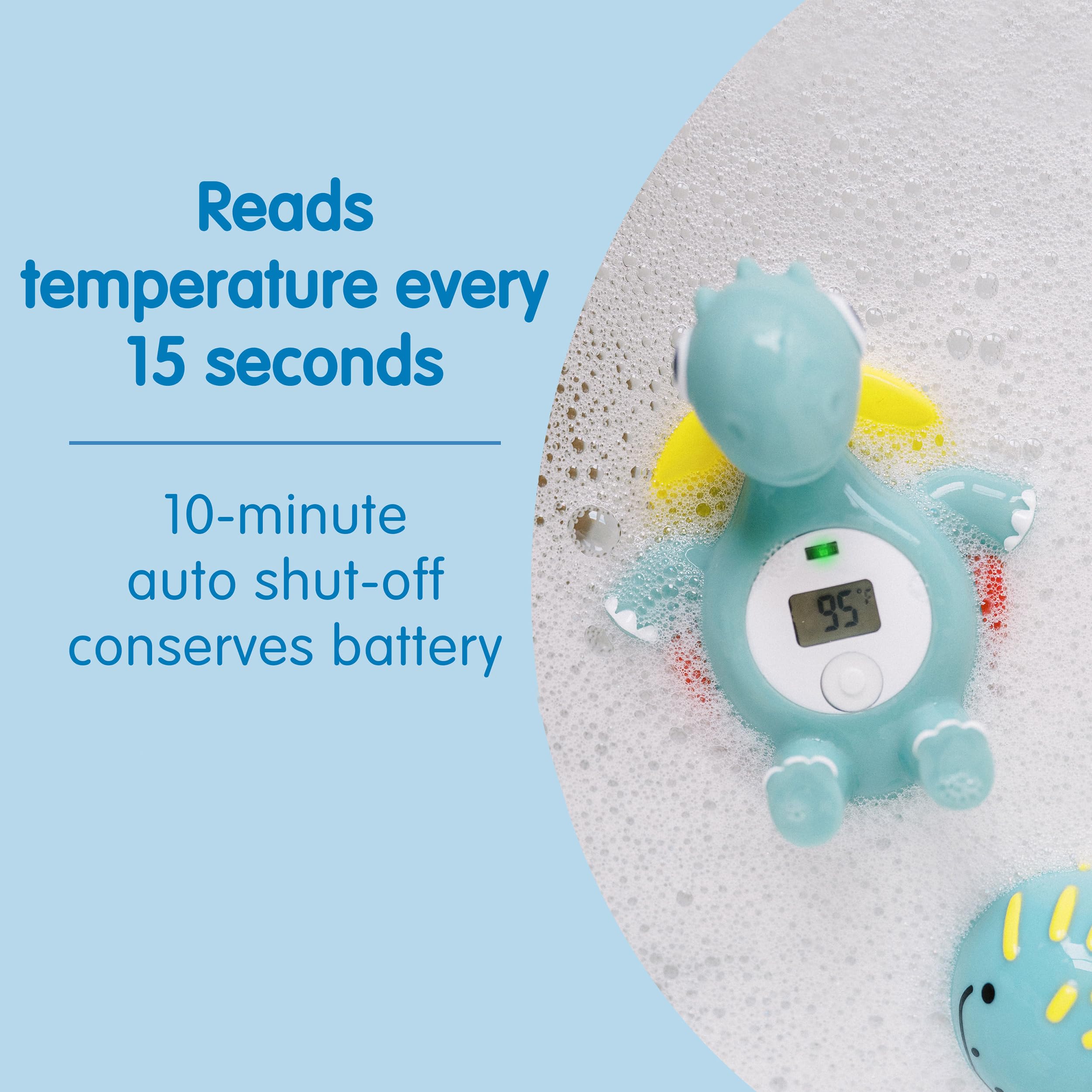 Dr. Brown's CleanUp Temposaurus Floating Bath Thermometer for Accurately Measuring Baby’s Bath Water Temperature, BPA Free 🍁 All In One Marketplace Canada