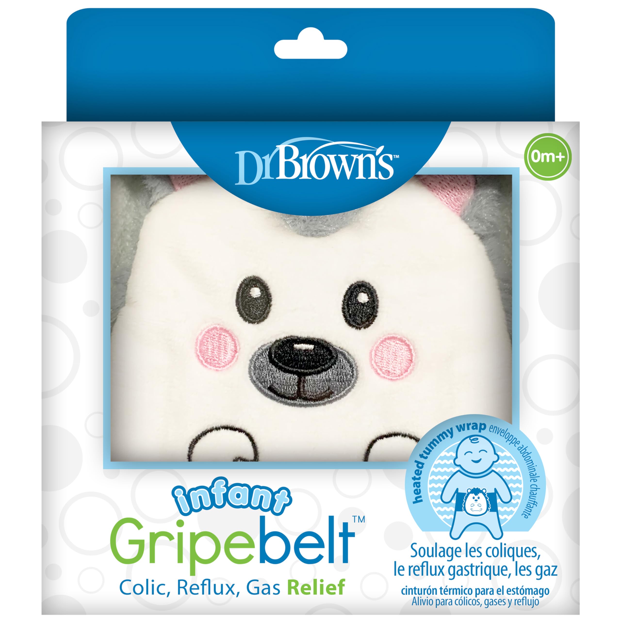 Dr. Brown's Infant Gripebelt Heated Belly Band, Soothe Baby's Tummy with Gentle Warmth and Compression, Hedgehog, 0m+ 🍁 All In One Marketplace Canada