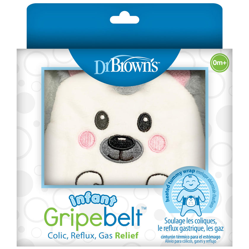 Dr. Brown's Infant Gripebelt Heated Belly Band, Soothe Baby's Tummy with Gentle Warmth and Compression, Hedgehog, 0m+ 🍁 All In One Marketplace Canada