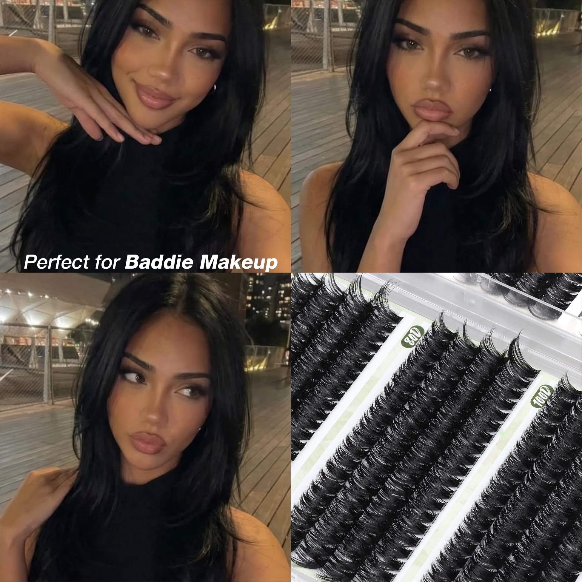 D Curl Cluster Eyelash Extensions 480Pcs Volume Lash Extensions DIY Eyelash Extensions for Beginners Wispy Eyelash Clusters Natural Fluffy Individual Lashes Clusters (60D 80D 100D Mixed, 10-16MM) 🍁 All In One Marketplace Canada