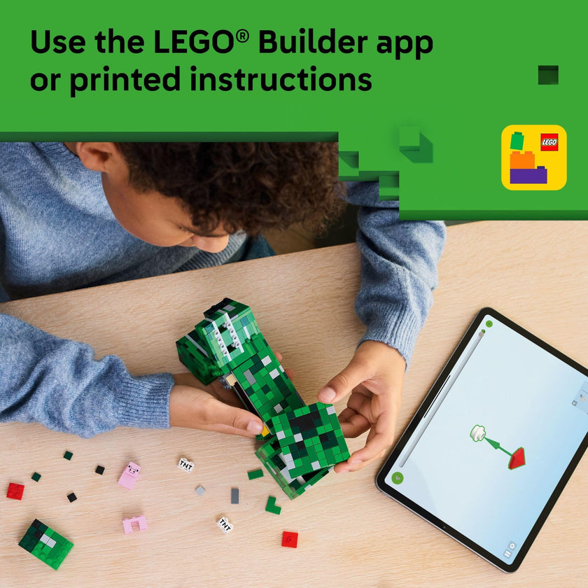 LEGO Minecraft The Creeper Kids Building Toy - Minecraft Toy for Boys & Girls, Ages 10+ - Room Decor for Gamers -W/ 1st Version Minifigure - Gift for Birthdays - 21276 🍁 All In One Marketplace Canada