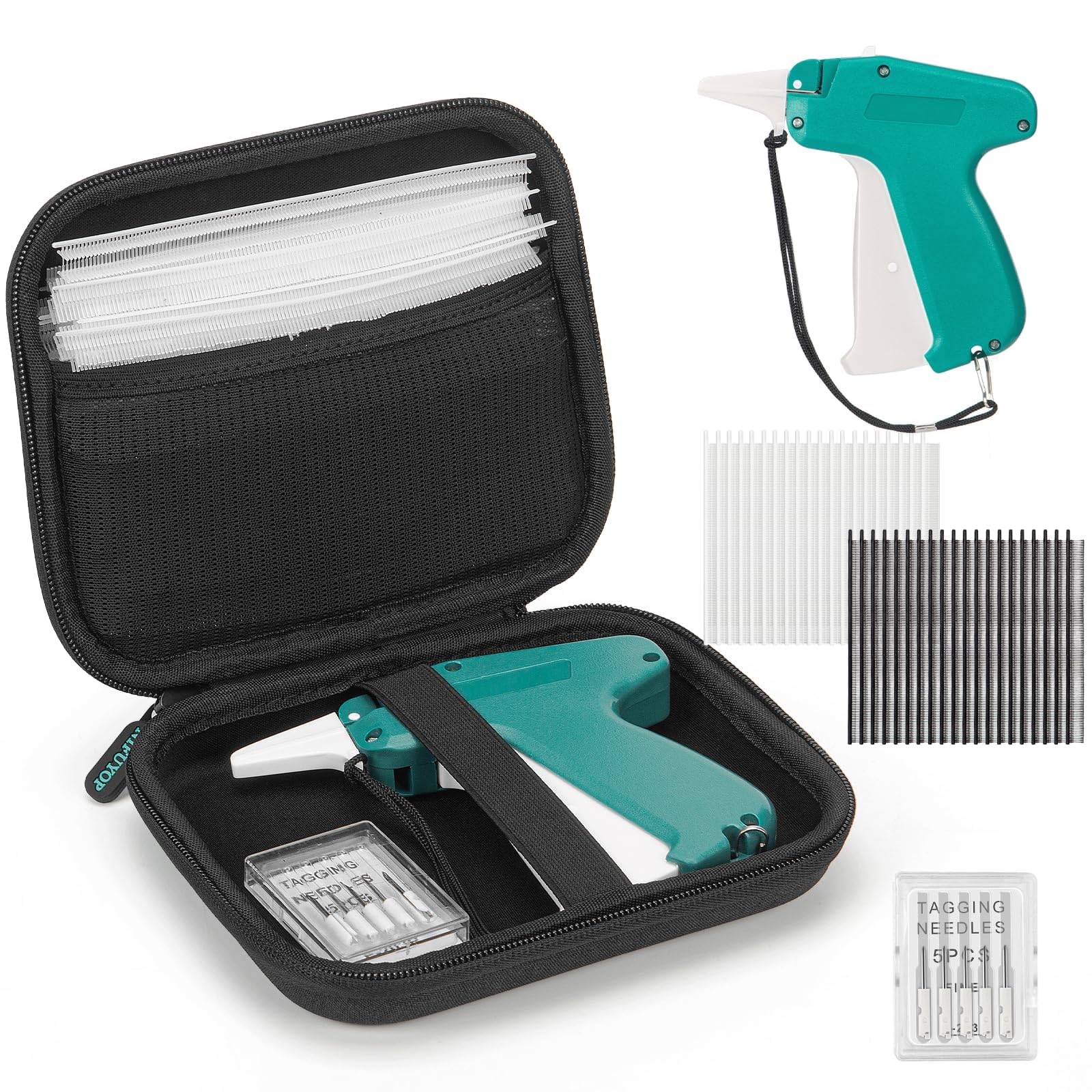 Mini Stitch Gun for Clothes, Mini Clothing Stitcher Gun, Speedy Clothing Fixer Stitchy, Quick Stitch Sewing Gun Kit with 2500 Black & 2500 White Fasteners, 6 Needles and Hard Case - Not Standard Gun 🍁 All In One Marketplace Canada