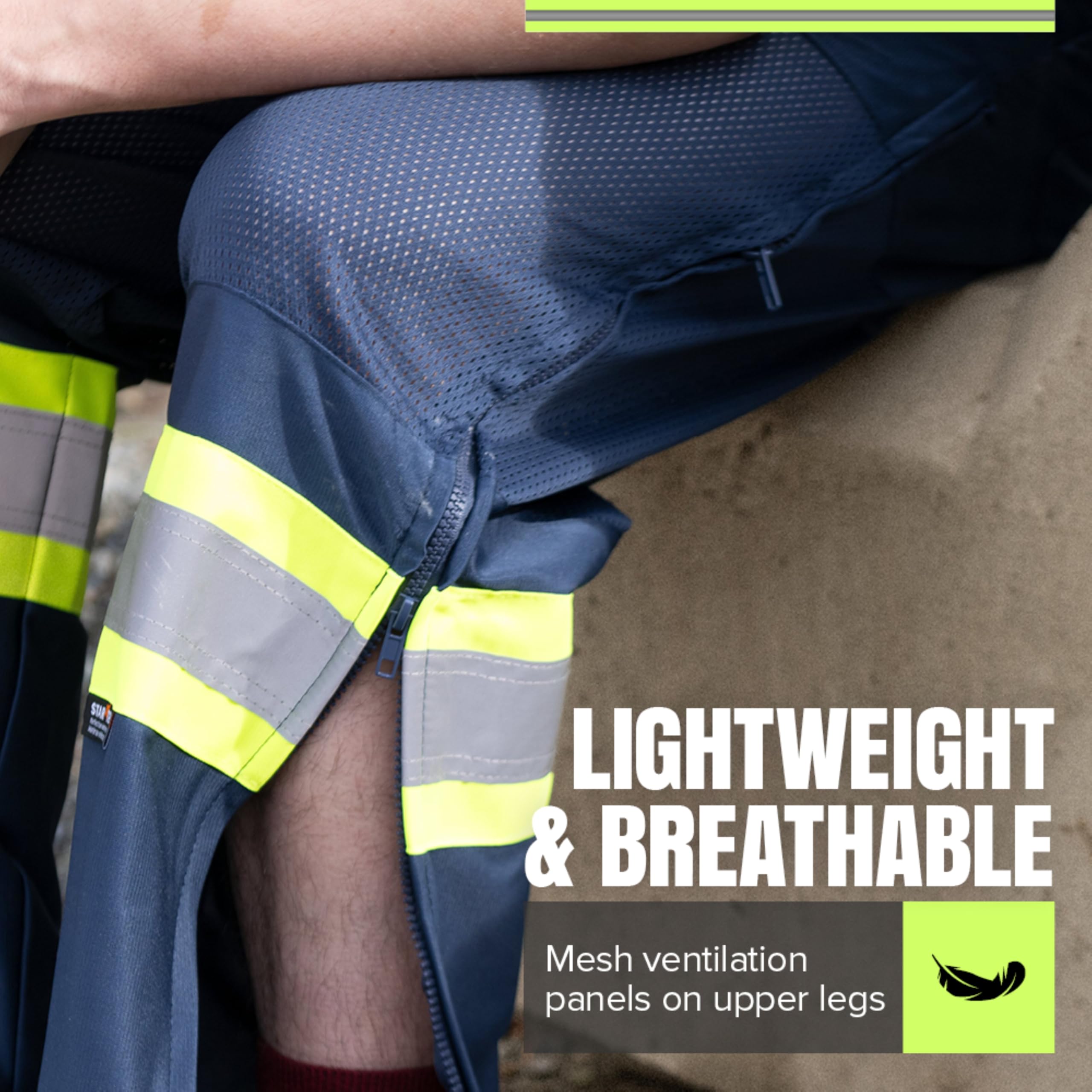 Pioneer Hi Vis Pants for Men - Breathable Mesh - Blue 🍁 All In One Marketplace Canada